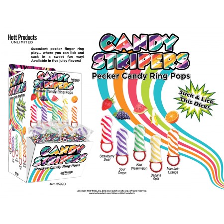 Candy Stripers Pecker Ring Pops