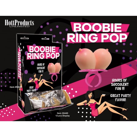 Boobie Ring Pops Display
